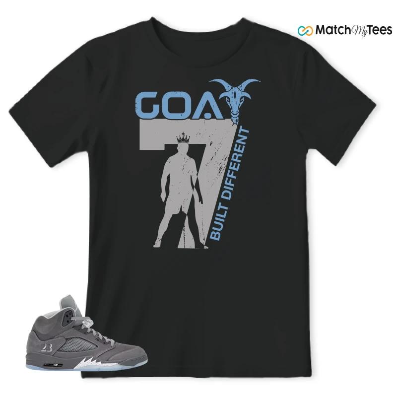 NIKE AIR JORDAN 5 RETRO WOLF GREY 2026 SNEAKER Matching Tees t-shirt