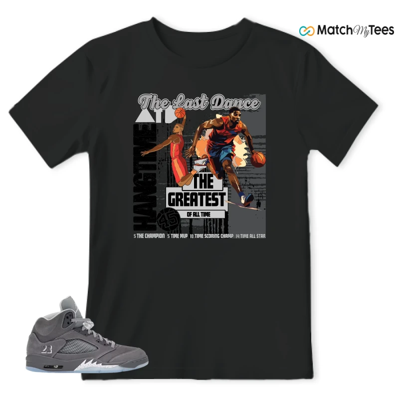 NIKE AIR JORDAN 5 RETRO WOLF GREY 2026 SNEAKER Matching Tees t-shirt
