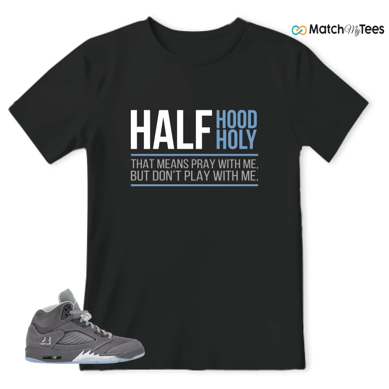 NIKE AIR JORDAN 5 RETRO WOLF GREY 2026 SNEAKER Matching Tees t-shirt