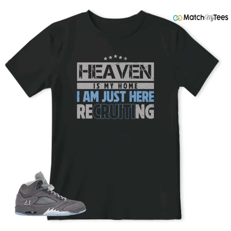 NIKE AIR JORDAN 5 RETRO WOLF GREY 2026 SNEAKER Matching Tees t-shirt