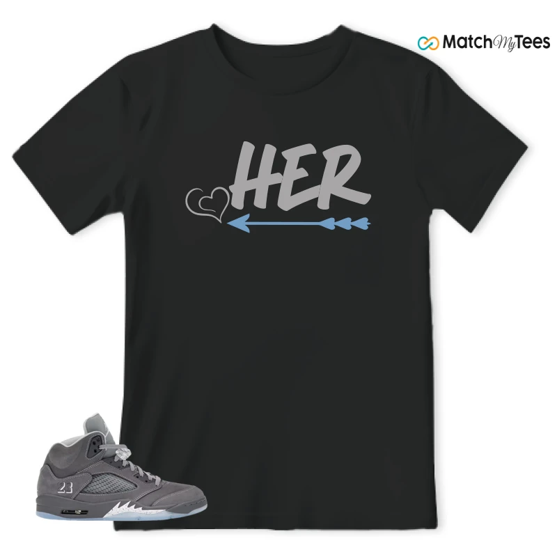 NIKE AIR JORDAN 5 RETRO WOLF GREY 2026 SNEAKER Matching Tees t-shirt