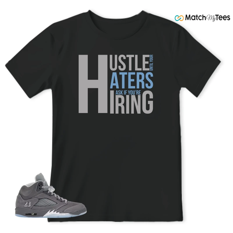 NIKE AIR JORDAN 5 RETRO WOLF GREY 2026 SNEAKER Matching Tees t-shirt