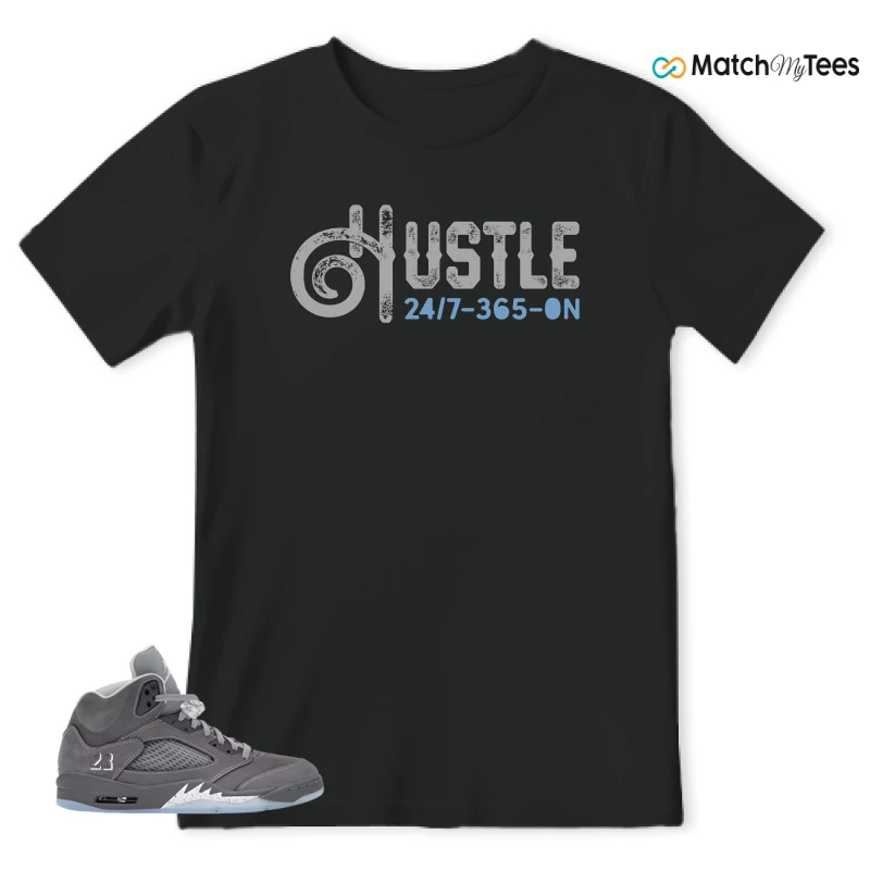 NIKE AIR JORDAN 5 RETRO WOLF GREY 2026 SNEAKER Matching Tees t-shirt