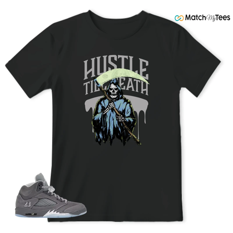 NIKE AIR JORDAN 5 RETRO WOLF GREY 2026 SNEAKER Matching Tees t-shirt
