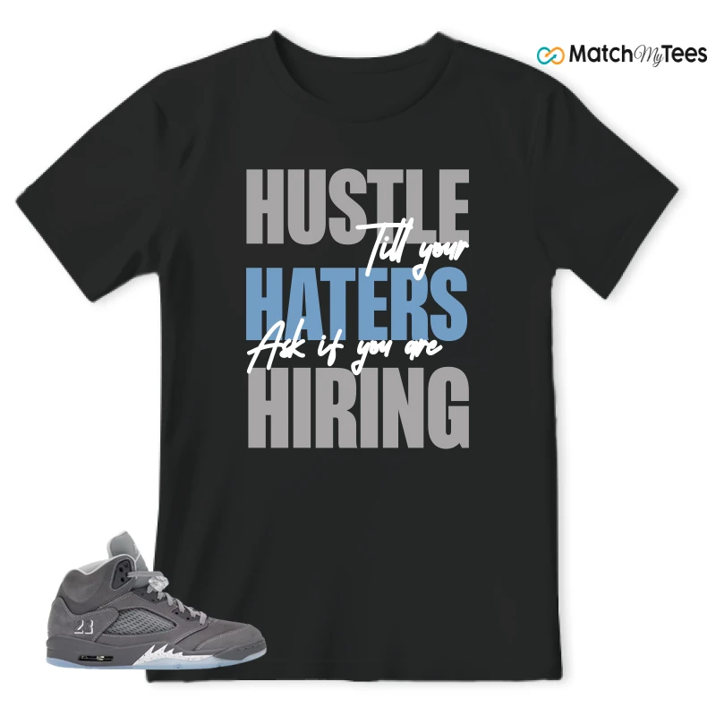 NIKE AIR JORDAN 5 RETRO WOLF GREY 2026 SNEAKER Matching Tees t-shirt