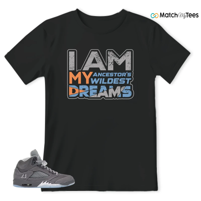 NIKE AIR JORDAN 5 RETRO WOLF GREY 2026 SNEAKER Matching Tees t-shirt