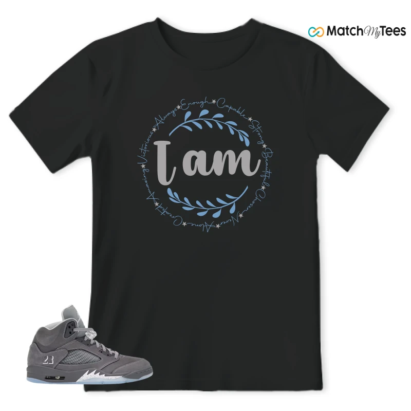 NIKE AIR JORDAN 5 RETRO WOLF GREY 2026 SNEAKER Matching Tees t-shirt