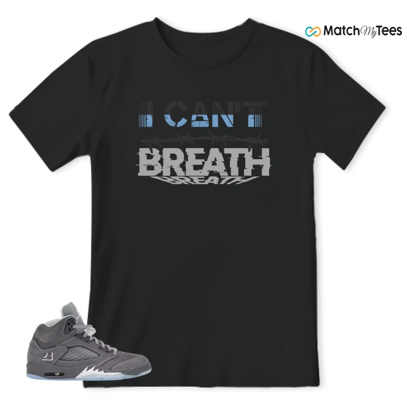NIKE AIR JORDAN 5 RETRO WOLF GREY 2026 SNEAKER Matching Tees t-shirt