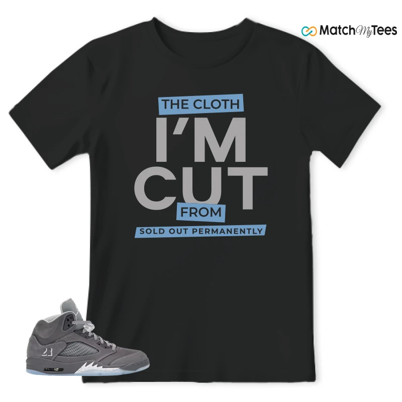NIKE AIR JORDAN 5 RETRO WOLF GREY 2026 SNEAKER Matching Tees t-shirt