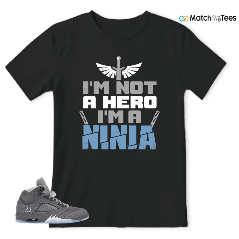 NIKE AIR JORDAN 5 RETRO WOLF GREY 2026 SNEAKER Matching Tees t-shirt