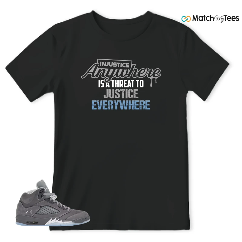 NIKE AIR JORDAN 5 RETRO WOLF GREY 2026 SNEAKER Matching Tees t-shirt