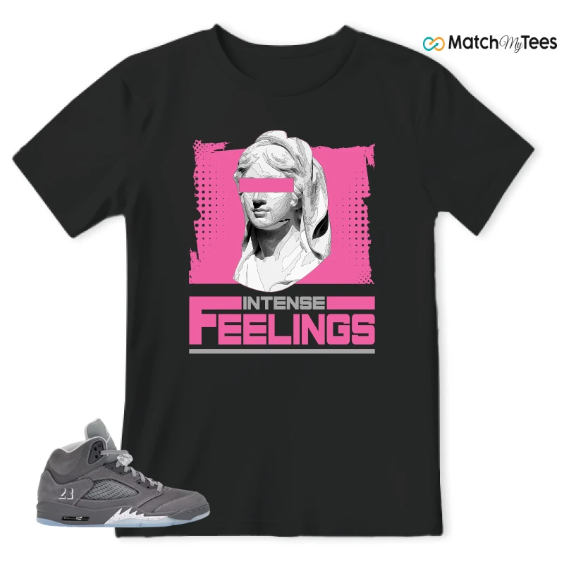 NIKE AIR JORDAN 5 RETRO WOLF GREY 2026 SNEAKER Matching Tees t-shirt