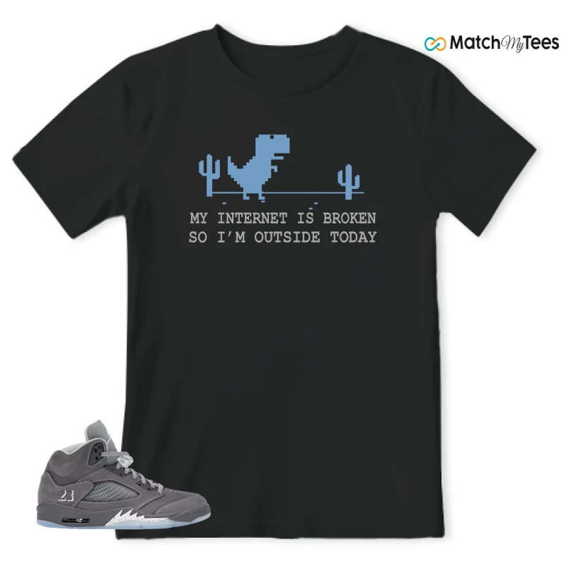 NIKE AIR JORDAN 5 RETRO WOLF GREY 2026 SNEAKER Matching Tees t-shirt