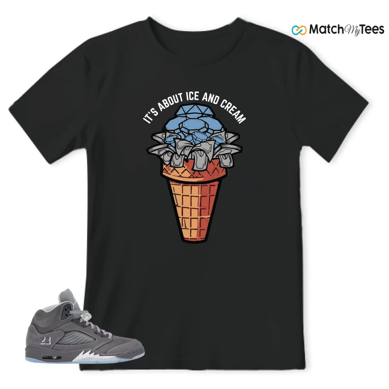 NIKE AIR JORDAN 5 RETRO WOLF GREY 2026 SNEAKER Matching Tees t-shirt