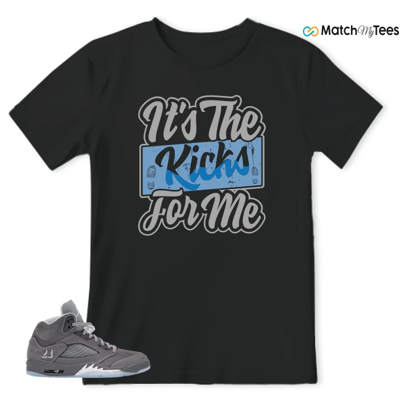 NIKE AIR JORDAN 5 RETRO WOLF GREY 2026 SNEAKER Matching Tees t-shirt