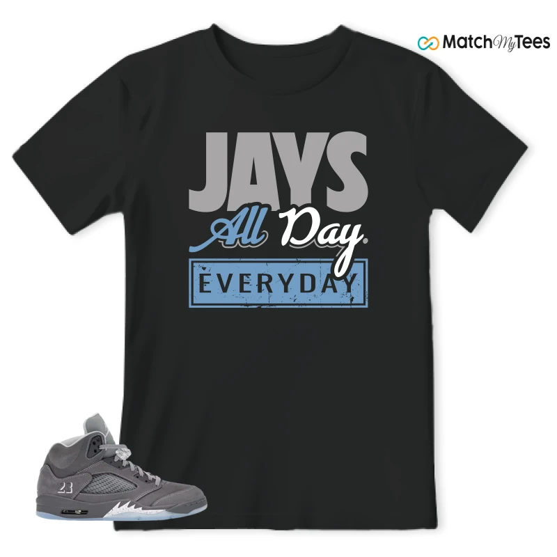 NIKE AIR JORDAN 5 RETRO WOLF GREY 2026 SNEAKER Matching Tees t-shirt