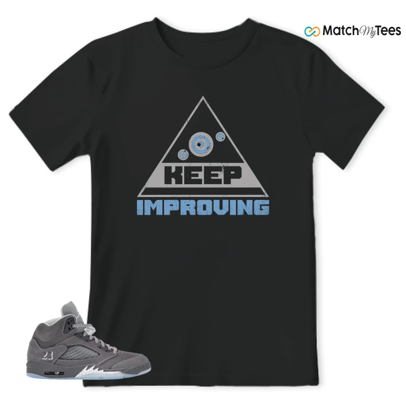 NIKE AIR JORDAN 5 RETRO WOLF GREY 2026 SNEAKER Matching Tees t-shirt