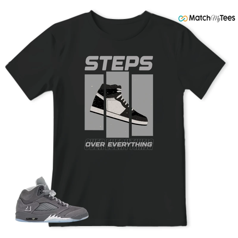 NIKE AIR JORDAN 5 RETRO WOLF GREY 2026 SNEAKER Matching Tees t-shirt