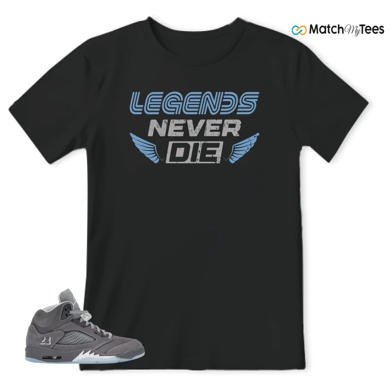 NIKE AIR JORDAN 5 RETRO WOLF GREY 2026 SNEAKER Matching Tees t-shirt