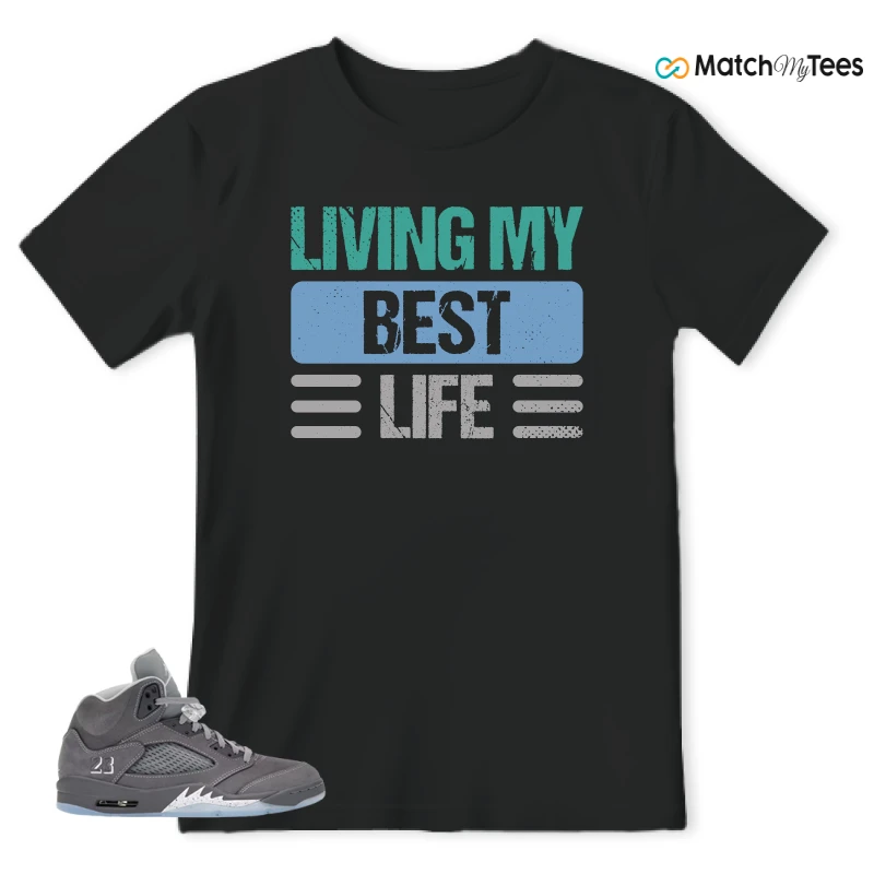 NIKE AIR JORDAN 5 RETRO WOLF GREY 2026 SNEAKER Matching Tees t-shirt