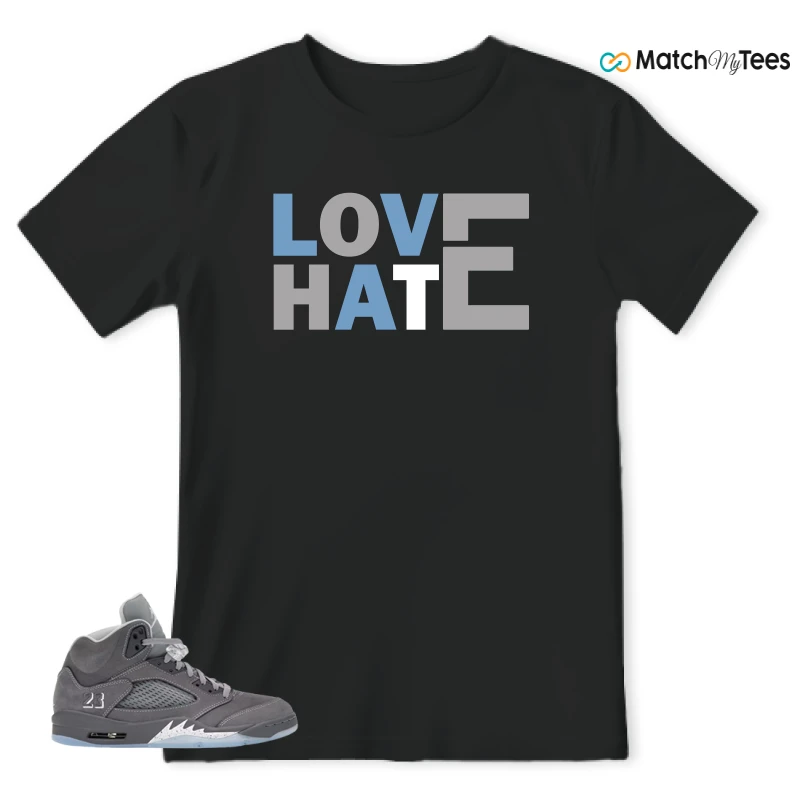 NIKE AIR JORDAN 5 RETRO WOLF GREY 2026 SNEAKER Matching Tees t-shirt