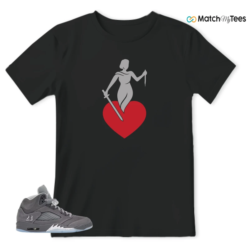 NIKE AIR JORDAN 5 RETRO WOLF GREY 2026 SNEAKER Matching Tees t-shirt