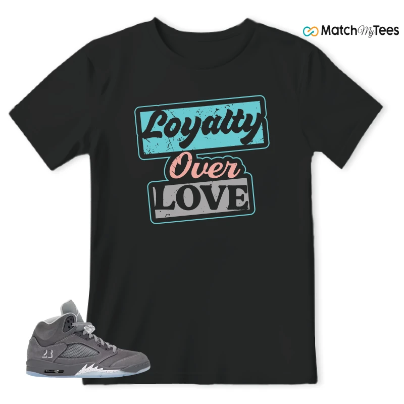 NIKE AIR JORDAN 5 RETRO WOLF GREY 2026 SNEAKER Matching Tees t-shirt
