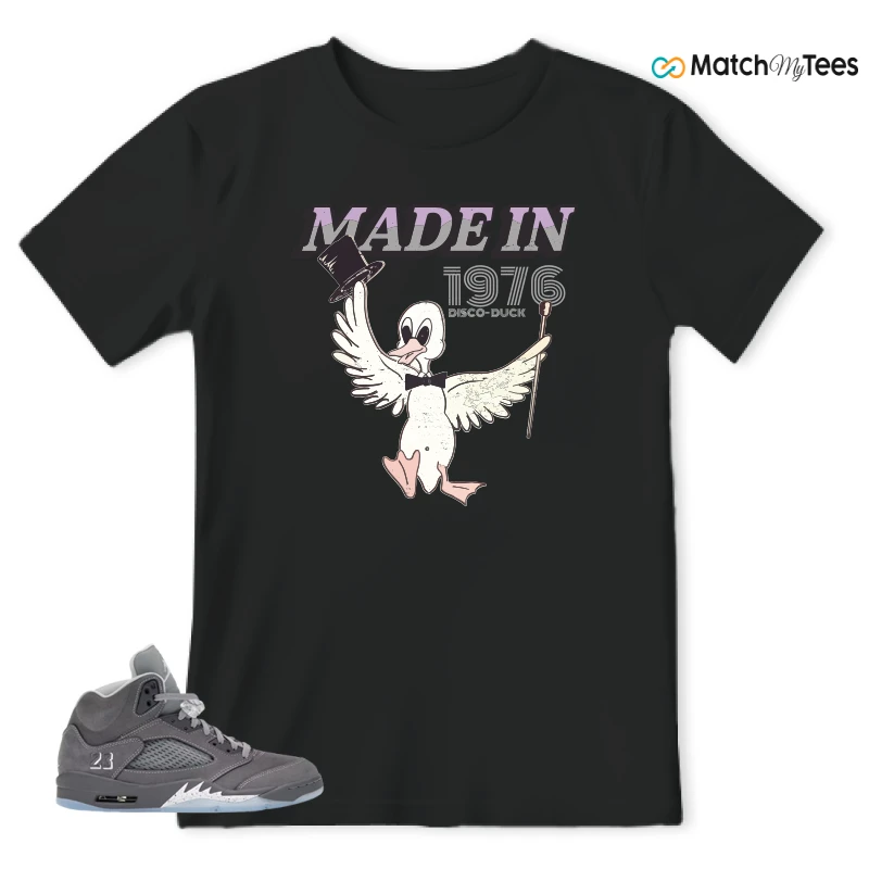 NIKE AIR JORDAN 5 RETRO WOLF GREY 2026 SNEAKER Matching Tees t-shirt