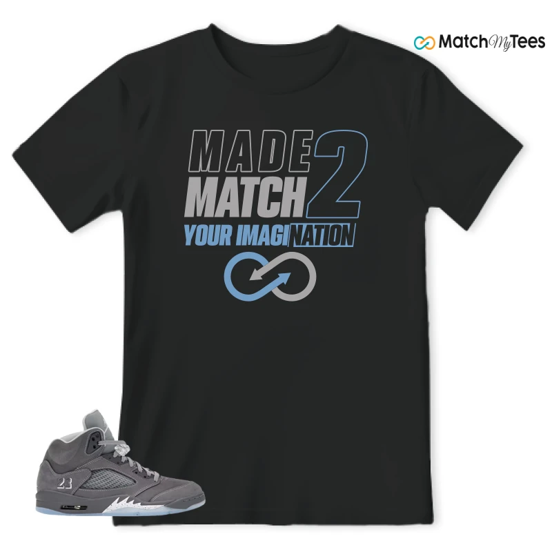 NIKE AIR JORDAN 5 RETRO WOLF GREY 2026 SNEAKER Matching Tees t-shirt