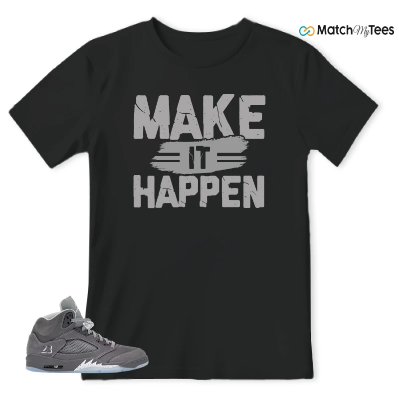 NIKE AIR JORDAN 5 RETRO WOLF GREY 2026 SNEAKER Matching Tees t-shirt