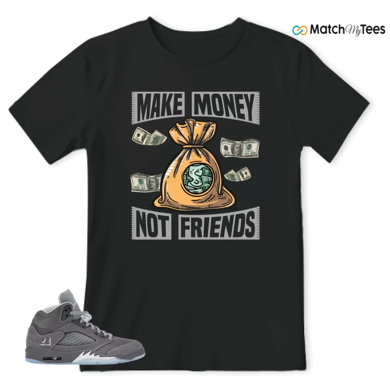 NIKE AIR JORDAN 5 RETRO WOLF GREY 2026 SNEAKER Matching Tees t-shirt