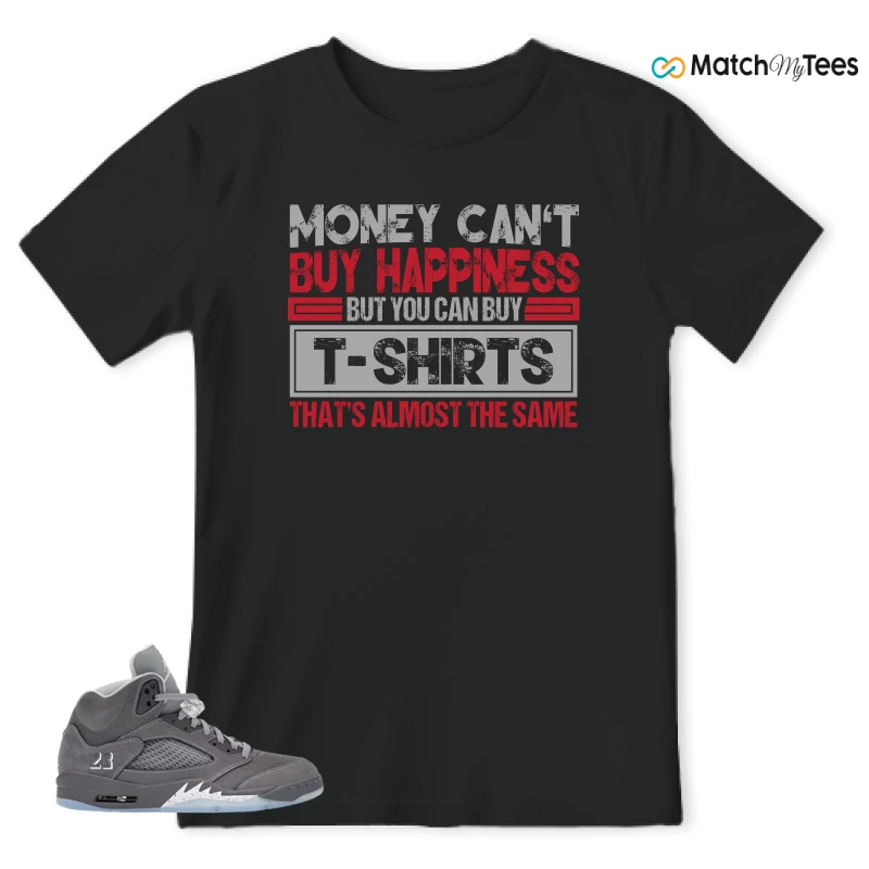 NIKE AIR JORDAN 5 RETRO WOLF GREY 2026 SNEAKER Matching Tees t-shirt