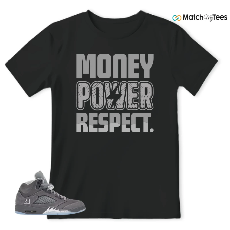 NIKE AIR JORDAN 5 RETRO WOLF GREY 2026 SNEAKER Matching Tees t-shirt