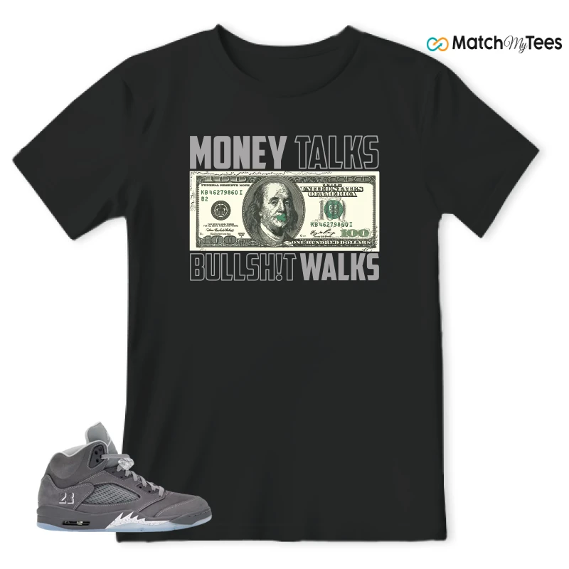 NIKE AIR JORDAN 5 RETRO WOLF GREY 2026 SNEAKER Matching Tees t-shirt