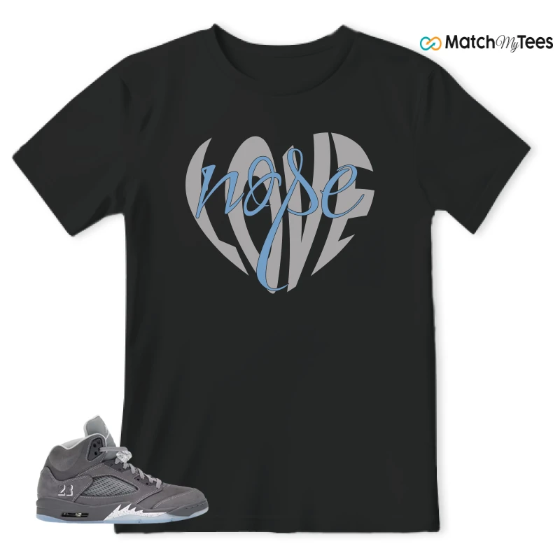 NIKE AIR JORDAN 5 RETRO WOLF GREY 2026 SNEAKER Matching Tees t-shirt