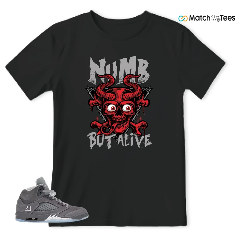 NIKE AIR JORDAN 5 RETRO WOLF GREY 2026 SNEAKER Matching Tees t-shirt