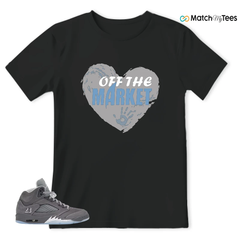 NIKE AIR JORDAN 5 RETRO WOLF GREY 2026 SNEAKER Matching Tees t-shirt