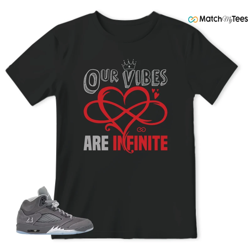 NIKE AIR JORDAN 5 RETRO WOLF GREY 2026 SNEAKER Matching Tees t-shirt