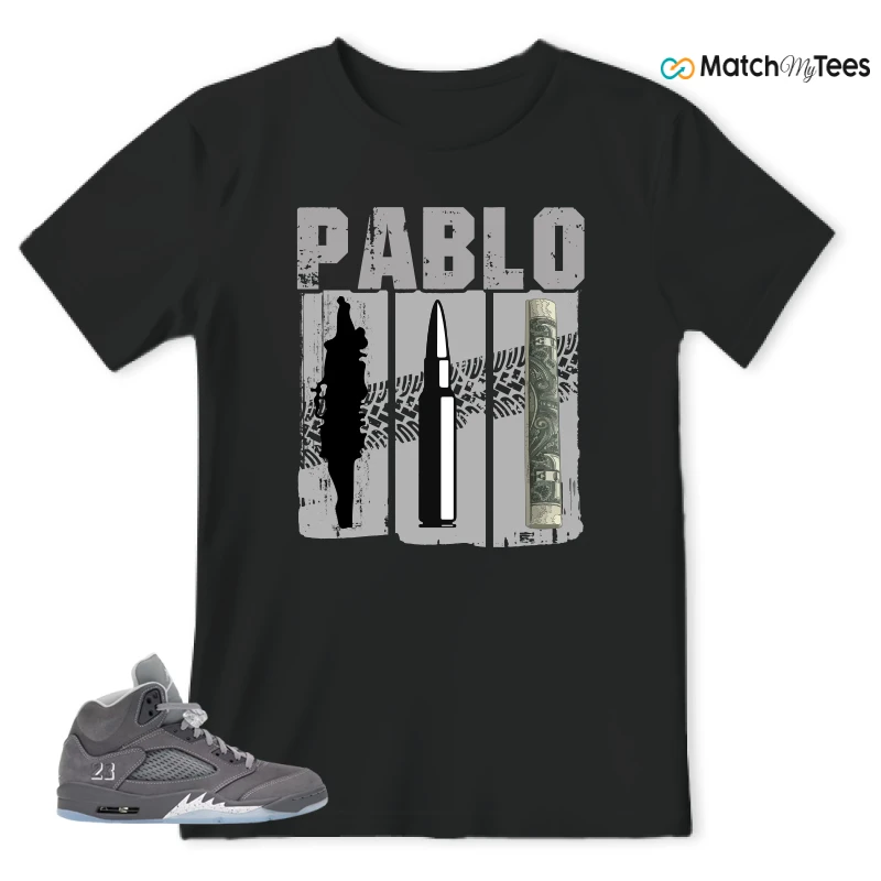 NIKE AIR JORDAN 5 RETRO WOLF GREY 2026 SNEAKER Matching Tees t-shirt