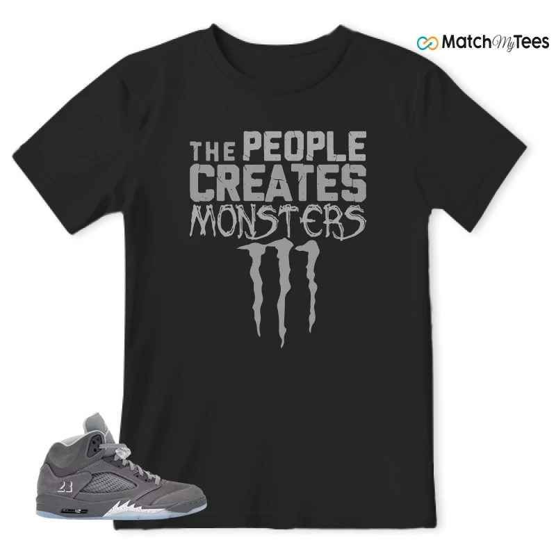 NIKE AIR JORDAN 5 RETRO WOLF GREY 2026 SNEAKER Matching Tees t-shirt