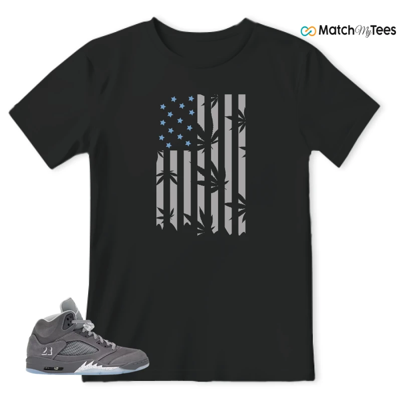 NIKE AIR JORDAN 5 RETRO WOLF GREY 2026 SNEAKER Matching Tees t-shirt