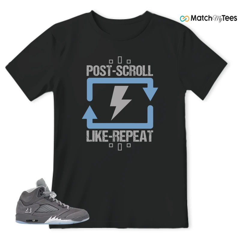 NIKE AIR JORDAN 5 RETRO WOLF GREY 2026 SNEAKER Matching Tees t-shirt