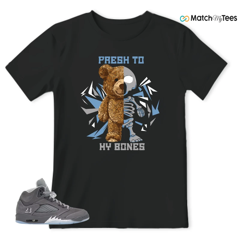 NIKE AIR JORDAN 5 RETRO WOLF GREY 2026 SNEAKER Matching Tees t-shirt