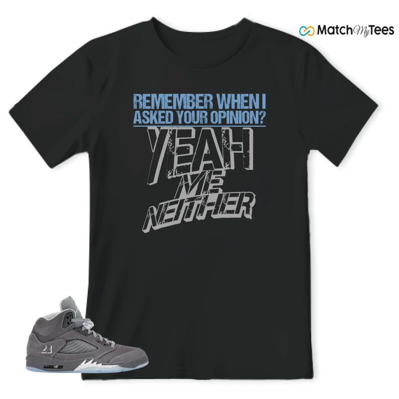 NIKE AIR JORDAN 5 RETRO WOLF GREY 2026 SNEAKER Matching Tees t-shirt