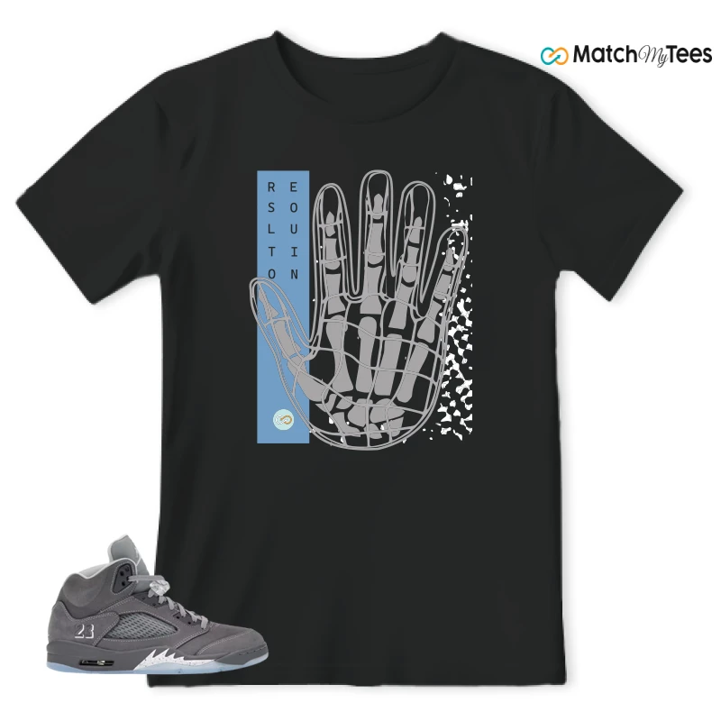 NIKE AIR JORDAN 5 RETRO WOLF GREY 2026 SNEAKER Matching Tees t-shirt