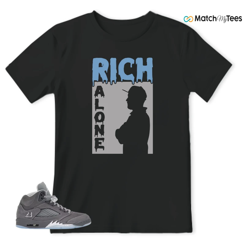NIKE AIR JORDAN 5 RETRO WOLF GREY 2026 SNEAKER Matching Tees t-shirt