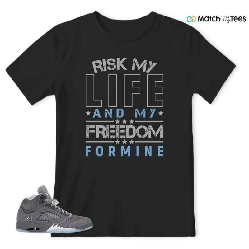 NIKE AIR JORDAN 5 RETRO WOLF GREY 2026 SNEAKER Matching Tees t-shirt
