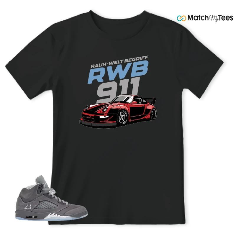 NIKE AIR JORDAN 5 RETRO WOLF GREY 2026 SNEAKER Matching Tees t-shirt