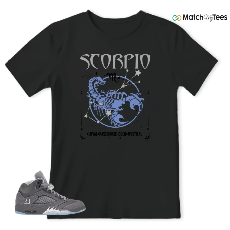 NIKE AIR JORDAN 5 RETRO WOLF GREY 2026 SNEAKER Matching Tees t-shirt