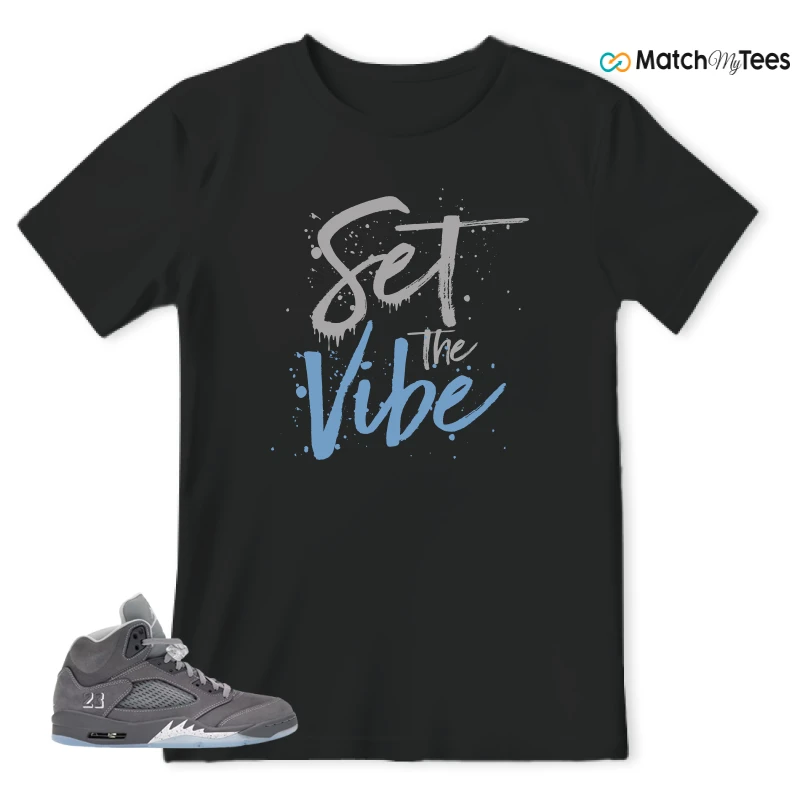 NIKE AIR JORDAN 5 RETRO WOLF GREY 2026 SNEAKER Matching Tees t-shirt